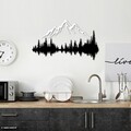 Decoratiune de perete, Nature And Mountain, Dimensiune: 52 x 20 cm (1 bucată), Alb/Negru