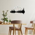 Decoratiune de perete, Nature And Mountain, Dimensiune: 52 x 20 cm (1 bucată), Alb/Negru