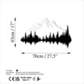 Decoratiune de perete, Nature And Mountain, Dimensiune: 52 x 20 cm (1 bucată), Alb/Negru