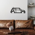 Decoratiune de perete, Mini Cooper, Dimensiuni: 73 x 33 cm , Negru