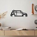 Decoratiune de perete, Mini Cooper, Dimensiuni: 73 x 33 cm , Negru