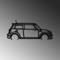 Decoratiune de perete, Mini Cooper, Dimensiuni: 73 x 33 cm , Negru