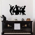 Decoratiune de perete, Musicians, Dimensiune: 70 x 46 cm, Negru