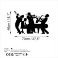 Decoratiune de perete, Musicians, Dimensiune: 70 x 46 cm, Negru