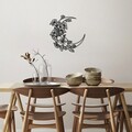 Decoratiune de perete, Flower Moon 1, Dimensiune: 50 x 47 cm, Negru