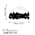 Decoratiune de perete, Nature And Mountain, Dimensiune: 62 x 22 cm (1 bucată), Alb/Negru