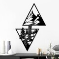 Decoratiune de perete, Cassade, Dimensiune: 80 x 50 cm, Negru