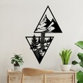 Decoratiune de perete, Cassade, Dimensiune: 80 x 50 cm, Negru