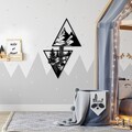 Decoratiune de perete, Cassade, Dimensiune: 80 x 50 cm, Negru