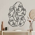 Decoratiune de perete, Facce-1, (Grosime: 1,5 mm), Negru
