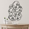 Decoratiune de perete, Facce-1, (Grosime: 1,5 mm), Negru