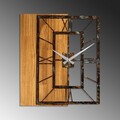 Ceas de perete, Wooden Clock 37-A, Dimensiune: 49 x 58 cm, Nuc / Maro