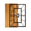 Ceas de perete, Wooden Clock 37-A, Dimensiune: 49 x 58 cm, Nuc / Maro