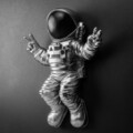 Decoratiune de perete, Cosmonaut 7, Lățime: 35 cm Înălțime: 47 cm Adâncime: 10 cm, Multicolor