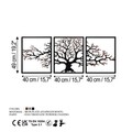 Decoratiune de perete, Tree 48, Lățime: 40 cm Înălțime: 49 cm Adâncime: 1,5 cm (3 bucăți), Multicolor