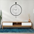 Ceas de perete, Mclock-00112, Lățime: 58 cm Înălțime: 80 cm Adâncime: 7 cm, Negru