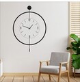 Ceas de perete, Mclock-00112, Lățime: 58 cm Înălțime: 80 cm Adâncime: 7 cm, Negru