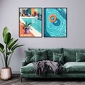 Set 2 tablouri decorative, Mp2-00105, Imprimare digitala, Multicolor