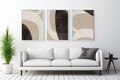 Set 3 tablouri decorative, Mp3-00113, Imprimare digitala, Multicolor