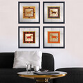 Set 4 tablouri decorative, CAM5666, Lemn, Multicolor