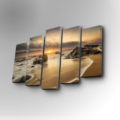 Set 5 tablouri decorative, 5PUC-025, Dimensiune: 14 x 50 cm (1 bucată), Multicolor