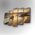 Set 5 tablouri decorative, 5PUC-025, Dimensiune: 14 x 50 cm (1 bucată), Multicolor