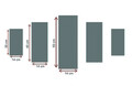 Set 5 tablouri decorative, 5PUC-068, Dimensiune: 14 x 50 cm (1 bucată), Multicolor