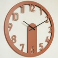 Ceas de perete, Mood Metal Wall Clock, Dimensiune: 48 x 48 cm, Rosu