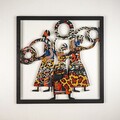 Decoratiune de perete, Triple Goddess, Dimensiune: 45 x 45 cm (1 bucată), Negru