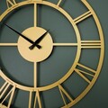 Ceas de perete, Roman Metal Wall Clock, Dimensiune: 49 x 49 cm, Auriu