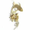 Decoratiune de perete, Carpa Koi- APT748 L, Dimensiuni: 58 x 87 cm, Auriu