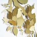Decoratiune de perete, Carpa Koi- APT748 L, Dimensiuni: 58 x 87 cm, Auriu