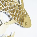 Decoratiune de perete, Carpa Koi- APT748 L, Dimensiuni: 58 x 87 cm, Auriu