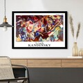 Tablou decorativ, 4262SYHKANDINSKY-004, Suport din 100% MDF (Grosime: 2,7 mm), Multicolor