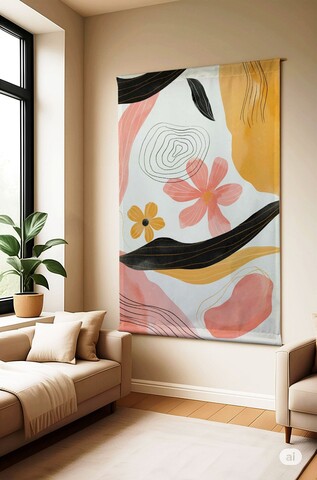 Tablou decorativ, Polybaby 13, Lățime: 100 cm Înălțime: 140 cm, Multicolor