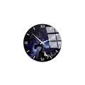 Ceas de perete decorativ din sticlă, Huhu344, Diametru: 40 cm (1 bucată), Multicolor