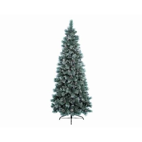 Brad de Craciun Frosted Norwich pine, Decoris, H150 cm, verde/alb