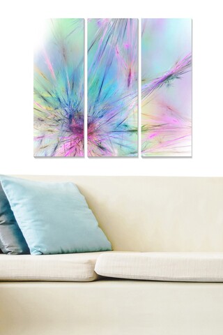 Set 3 tablouri decorative, MDF1022206, 20 x 50 cm, 3 piese, Multicolor