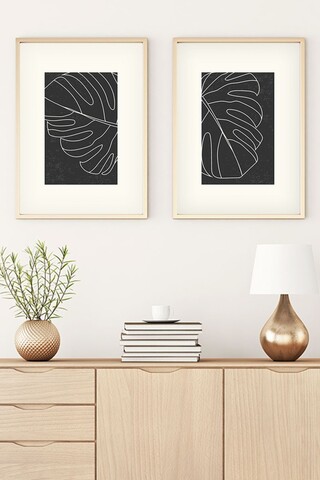 Set 2 tablouri decorative, Huhu20, Lemn masiv, Multicolor