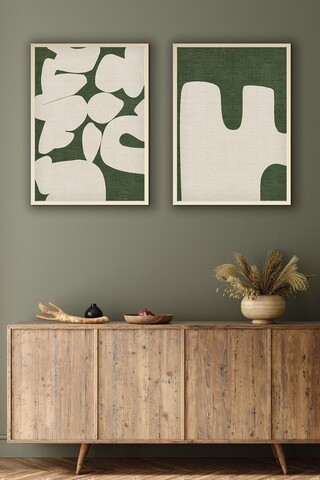 Set 2 tablouri decorative, Huhu202, Lemn masiv, Multicolor