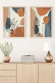 Set 2 tablouri decorative, Huhu35, Lemn masiv, Multicolor