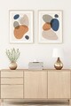 Set 2 tablouri decorative, Huhu5, Lemn masiv, Multicolor