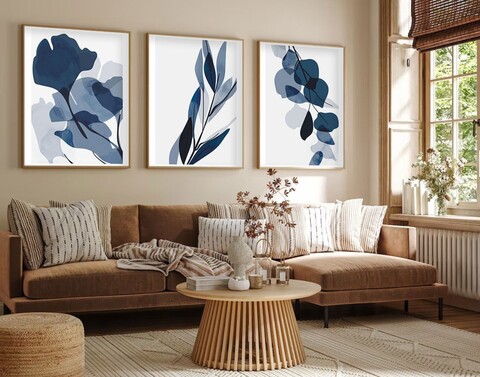 Set 3 tablouri decorative, Huhu207, Lemn masiv, Multicolor