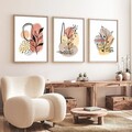 Set 3 tablouri decorative, Huhu226, Lemn masiv, Multicolor