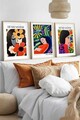 Set 3 tablouri decorative, Huhu541, Lemn masiv, Multicolor
