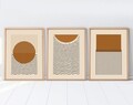 Set 3 tablouri decorative, Huhu100, Lemn masiv, Multicolor