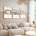 Set 3 tablouri decorative, Huhu266, Lemn masiv, Multicolor