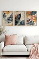 Set 3 tablouri decorative, Huhu468, Lemn masiv, Multicolor