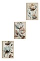 Set 3 tablouri decorative, Huhu478, Lemn masiv, Multicolor