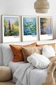 Set 3 tablouri decorative, Huhu558, Lemn masiv, Multicolor
